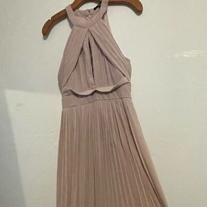 Mink pink long maxi dress with a slit
